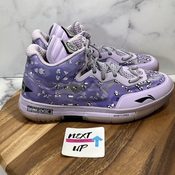 Li-ning Way of Wade 1 The Edition Boutique Miami Art Basel Purple Camo RARE 14.5 - Picture 5 of 12